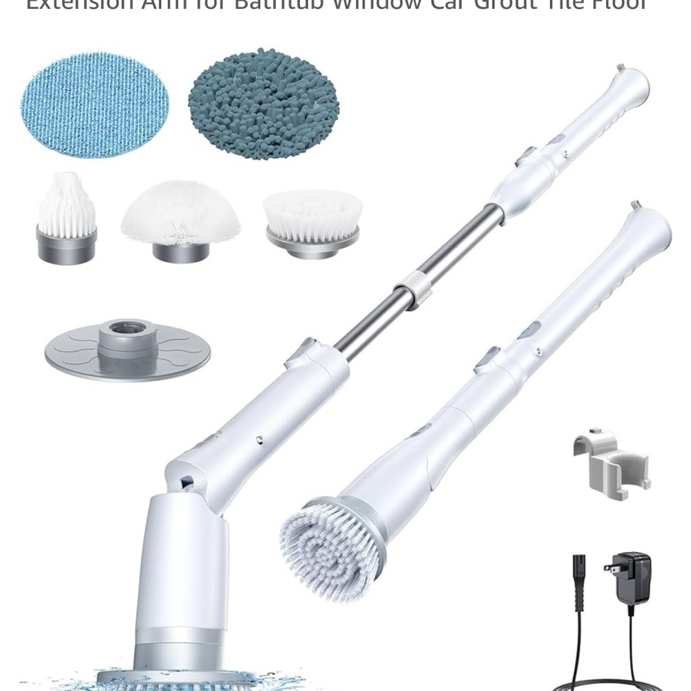 Electric Cleaning Brush with Extension Arm
